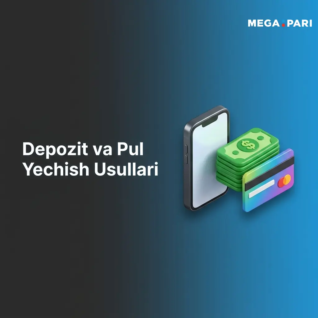 MegaPari O'zbekiston depozit va pul yechish usullari: Uzcard, Humo, Visa, kripto va boshqalar