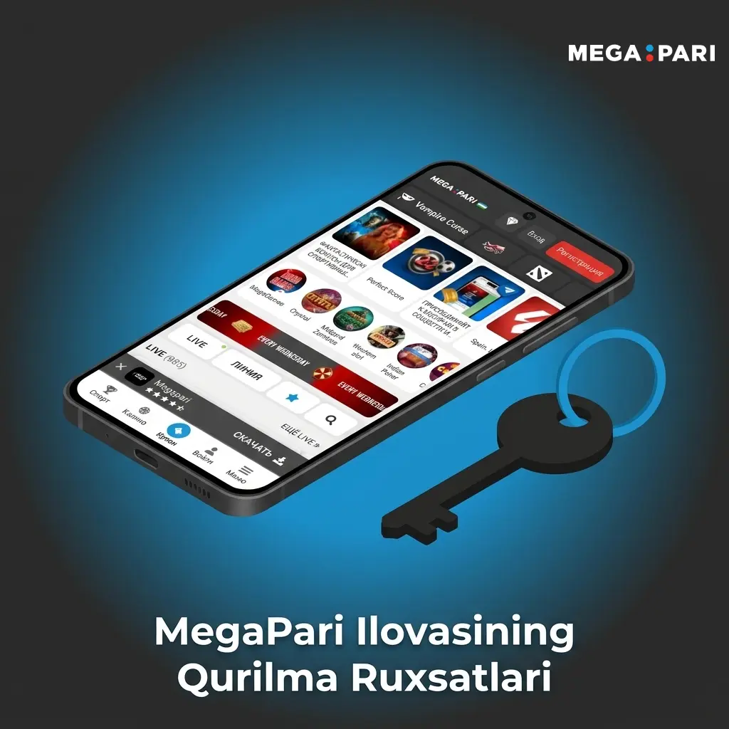 MegaPari Android ilovasi qurilma ruxsatlari: internet, kamera, biometrik va bildirishnomalar sozlamalari