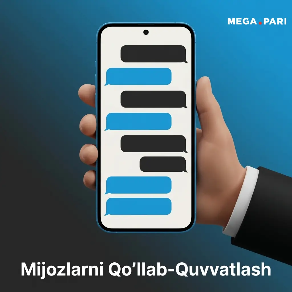 MegaPari mijozlarni qo'llab-quvvatlash xizmati: jonli chat, email va Telegram orqali 24/7 yordam