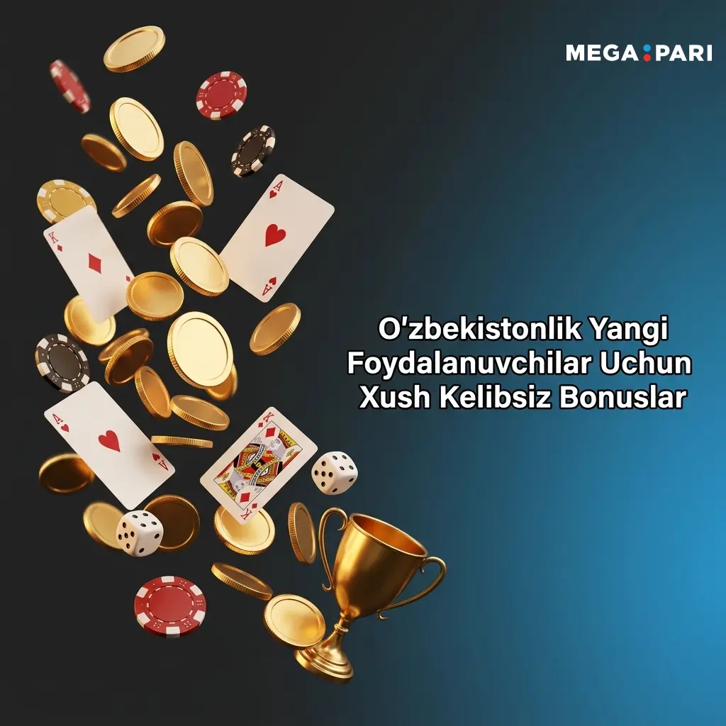 MegaPari yangi foydalanuvchilar uchun sport va kazino xush kelibsiz bonuslari: 5,400,000 UZS va 150 FS