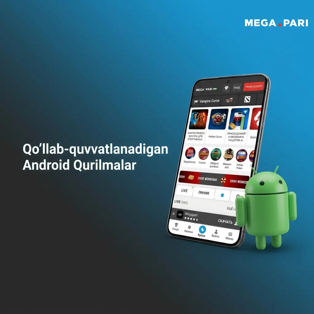 MegaPari PWA bilan mos Android qurilmalar: Samsung, Xiaomi, Realme, OPPO, Huawei, OnePlus, Google Pixel