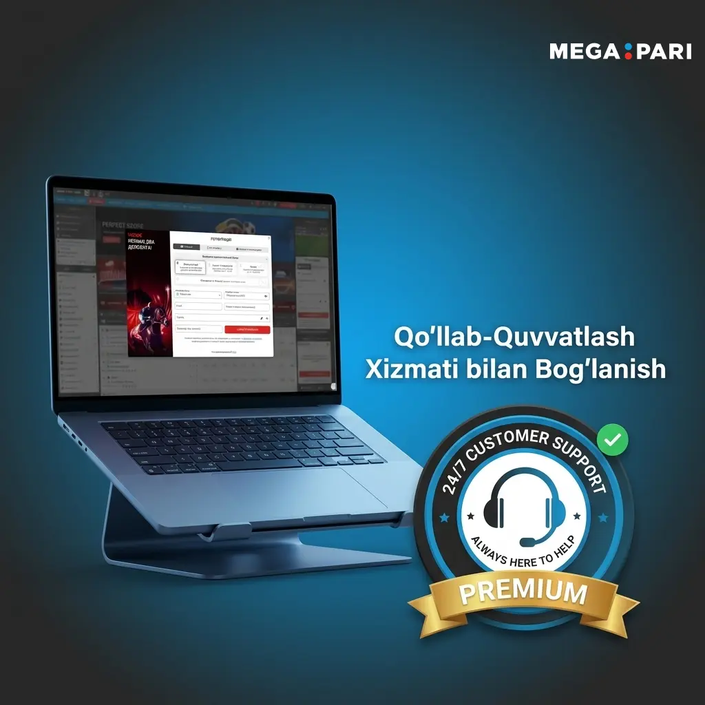 MegaPari qo'llab-quvvatlash xizmati: jonli chat, email, Telegram va FAQ orqali 24/7 yordam