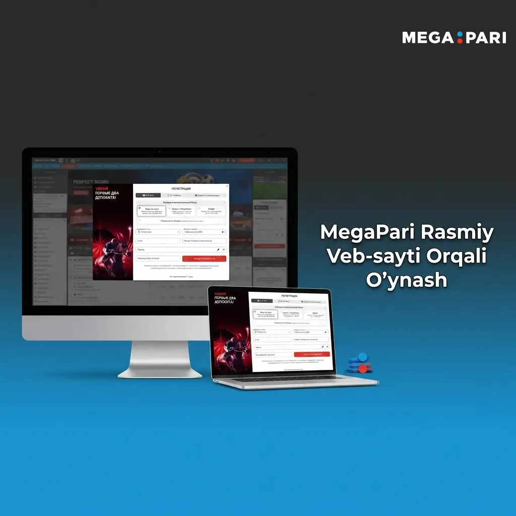 MegaPari rasmiy veb-sayti orqali brauzerda sport stavkalari, kazino va slotlar o'ynash