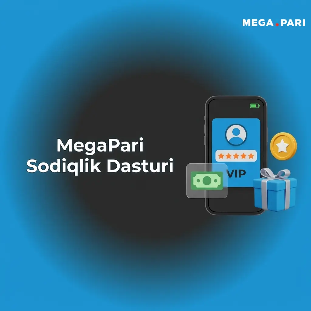 MegaPari sodiqlik dasturi VIP darajalari: Bronza, Kumush, Oltin, Platina va VIP — ball to'plash va keshbek