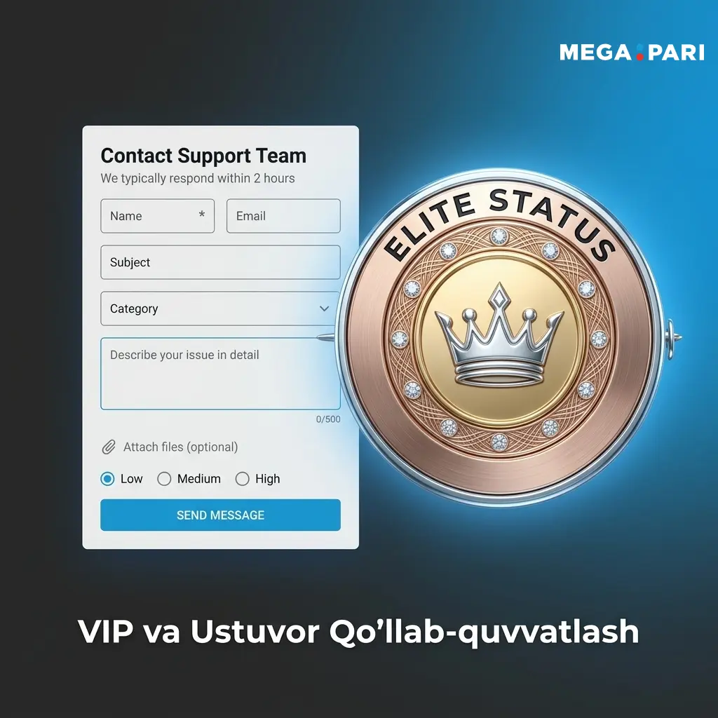 MegaPari VIP qo'llab-quvvatlash: shaxsiy menejer va tezkor xizmat bilan ustuvor muloqot