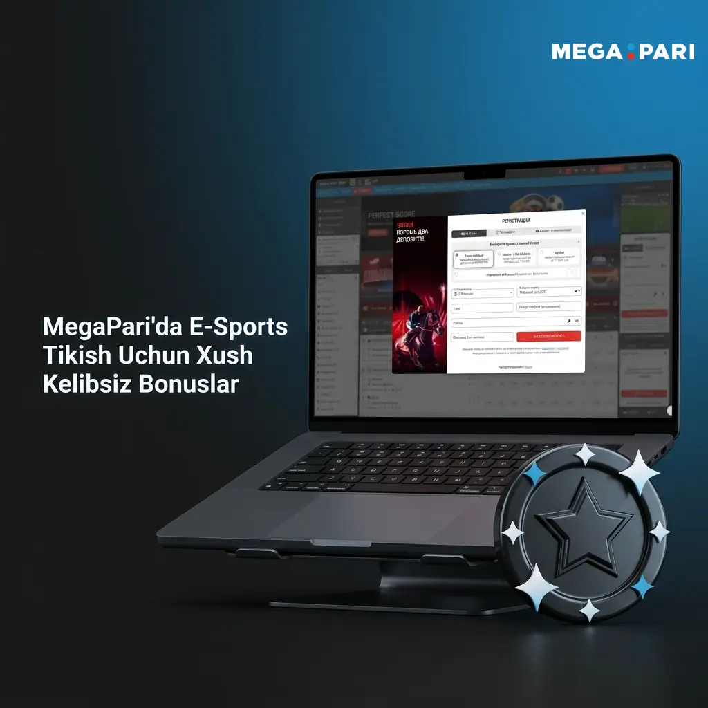 MegaPari xush kelibsiz bonuslari: sport tikishda 200% va kazinoda 22 mln UZS + 150 FS gacha