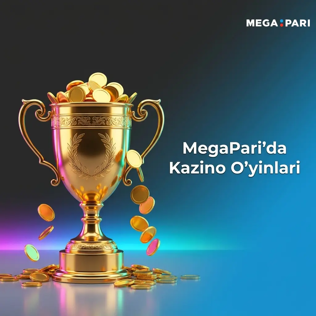 MegaPari kazino bo'limida 10,000 dan ortiq slot, ruletka, blackjack va jonli diler o'yinlari
