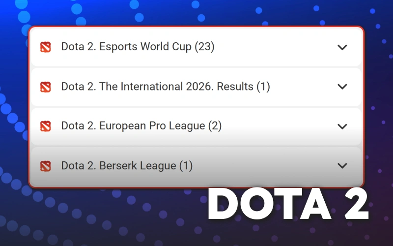 The International o'yinlariga MegaPari esports bo'limida pul tiking.
