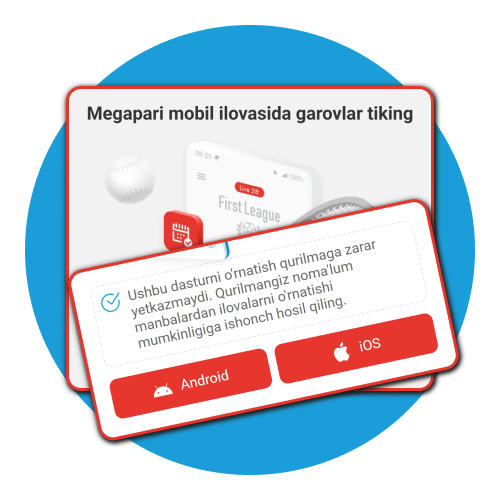 Smartfonda o'ynash uchun MegaPari afzalliklari ro'yxatidagi ilovalarni o'rnating.