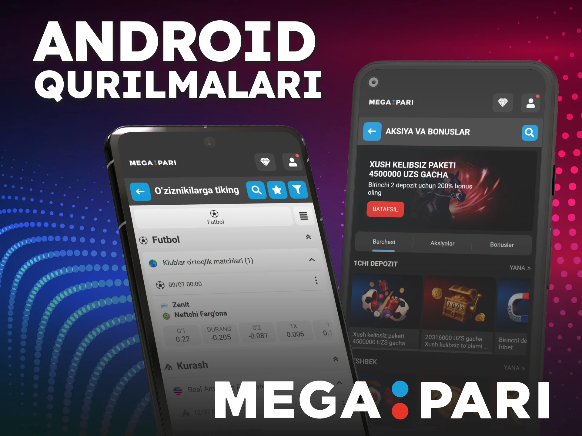 Dastur muammosiz ishlashi uchun mos keladigan MegaPari Android Ilova qurilmalarini tekshiring.
