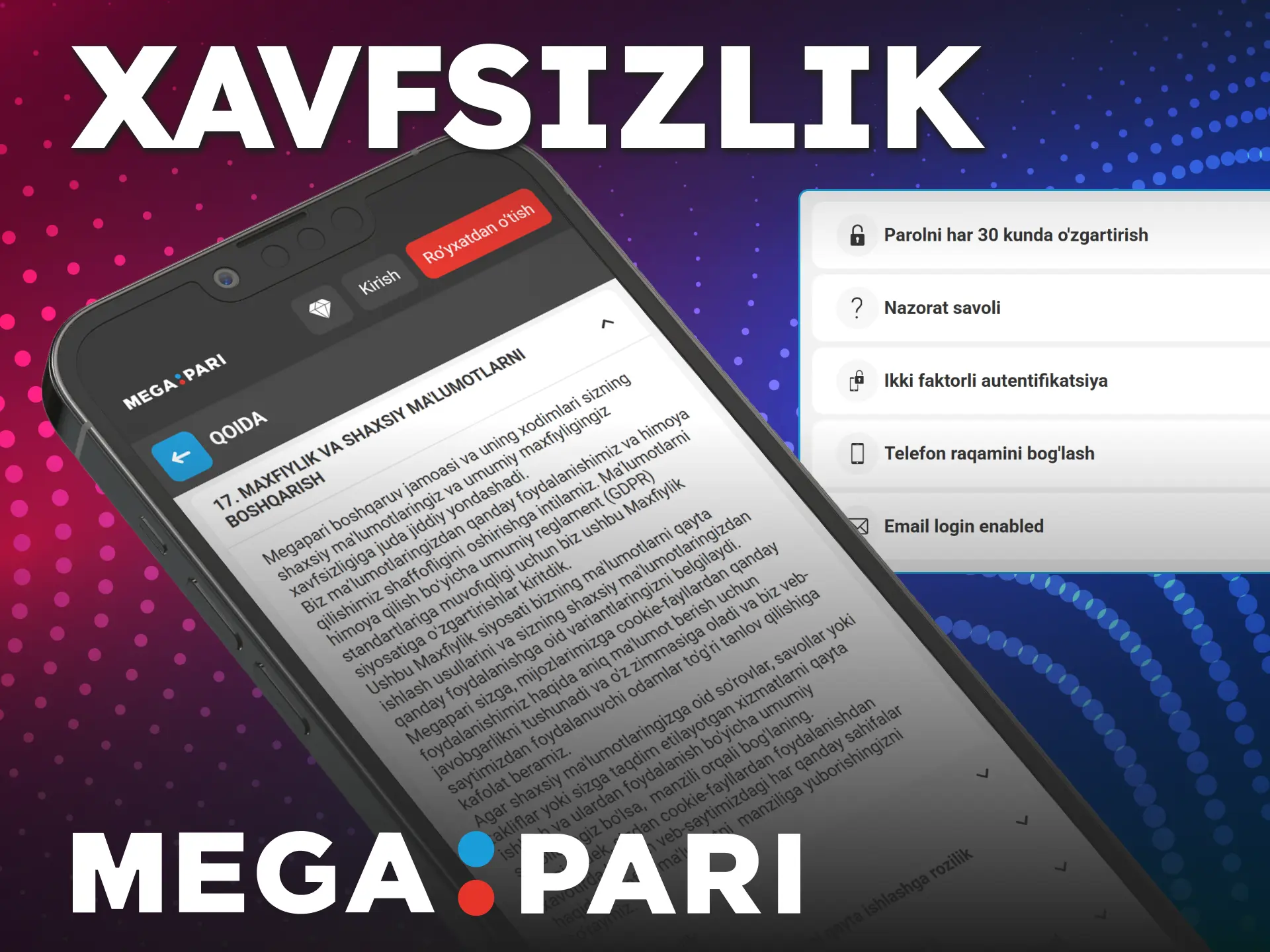 Himoyalangan xavfsiz fayllarni yuklash uchun MegaPari Ilova havolasidan foydalaning.